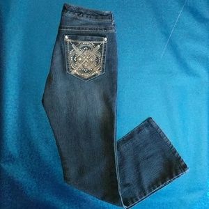 Nine West Womens Jeans with Rhinestones on Pockets
